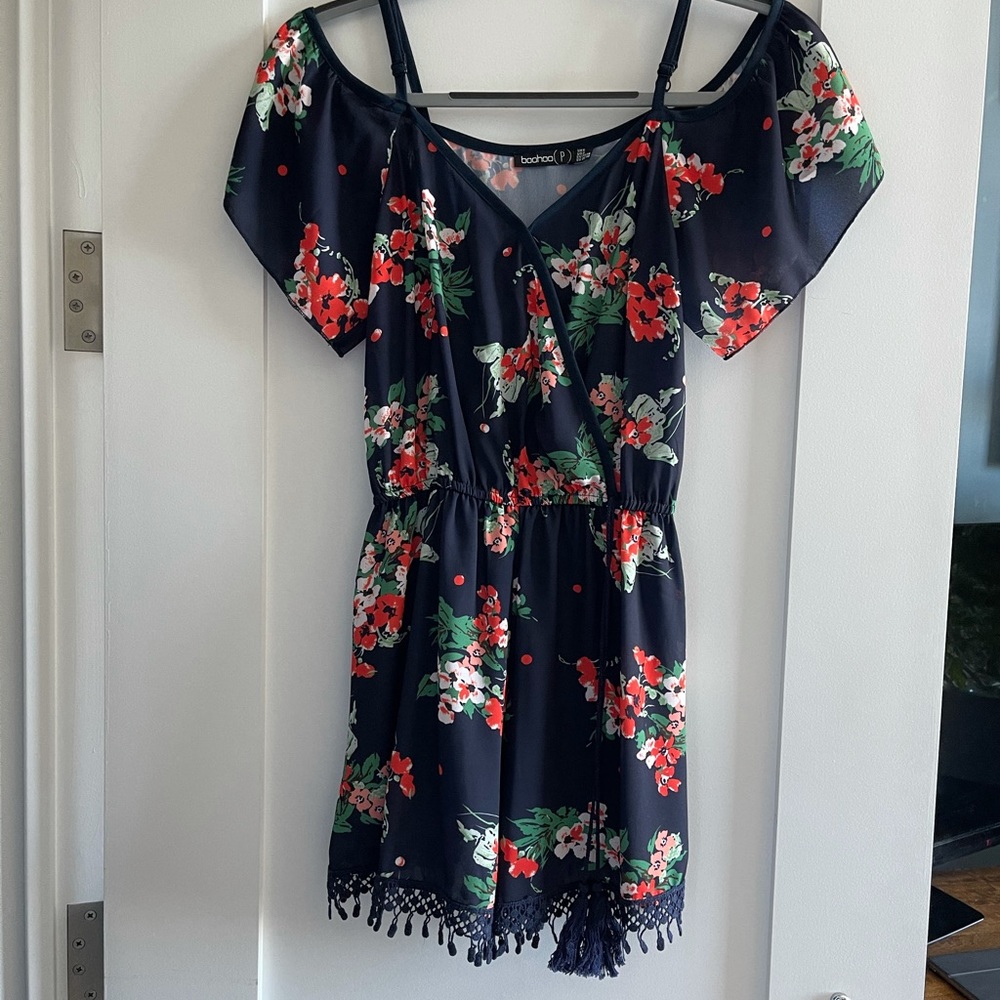 Boohoo (p) romper - floral and dark blue 2